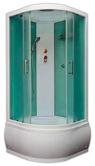 Душевая кабина Bas Корса Eco (белая стенка, рифленое стекло)