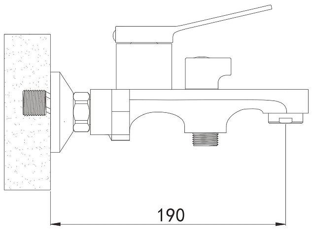 Смеситель для ванны Shevanik S6202 цвет Хром