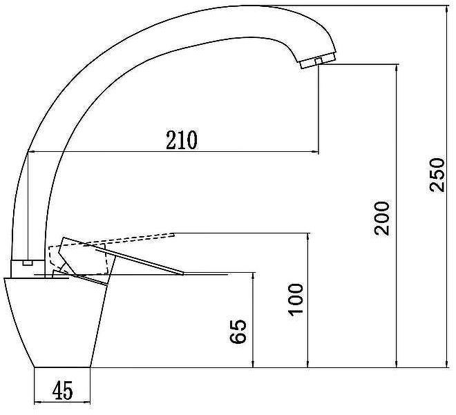 Смеситель для кухни Fmark FS8234C цвет Золото матовое Смеситель для кухни Fmark FS8234C цвет Золото матовое