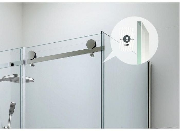 Душевой уголок Berges Gelios 100х80 061003 профиль Хром стекло прозрачное