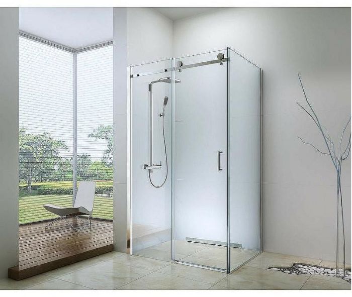 Душевой уголок Berges Gelios 100х80 061003 профиль Хром стекло прозрачное