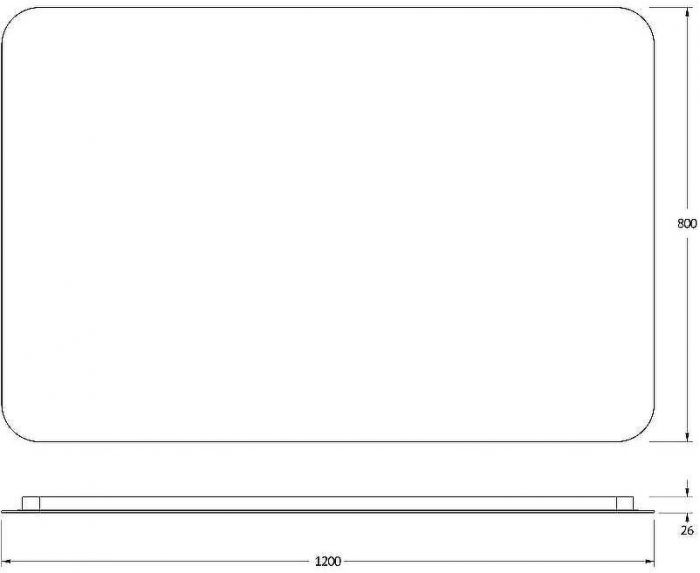 Зеркало Defesto Opti 120x80 DF 2820RH с подсветкой 38W-3000К/ИК - выключатель/Теплый белый свет