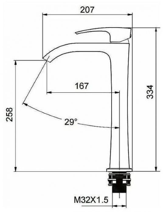 Смеситель для раковины Gappo G07 G1007-81 Хром