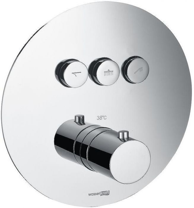 Смеситель для душа WasserKRAFT Dinkel 5844 с термостатом Хром