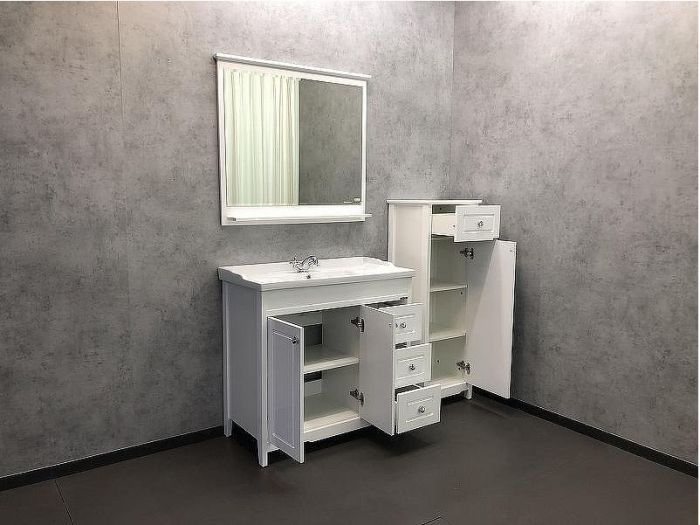 Тумба с раковиной Comforty Тбилиси 90 00003132630 Белая