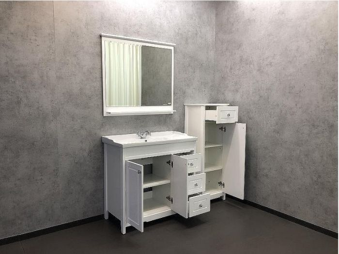 Тумба с раковиной Comforty Тбилиси 90 00003132630 Белая