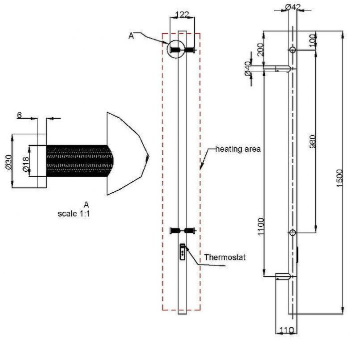 Электрический полотенцесушитель Boheme Uno 726-MG Золото матовое