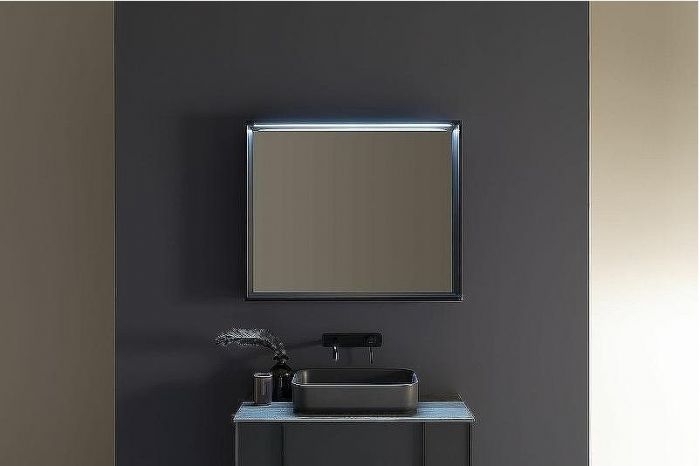 Зеркало Allen Brau Reality 100 1.32020.BB с подсветкой Черный браш с сенсорным выключателем