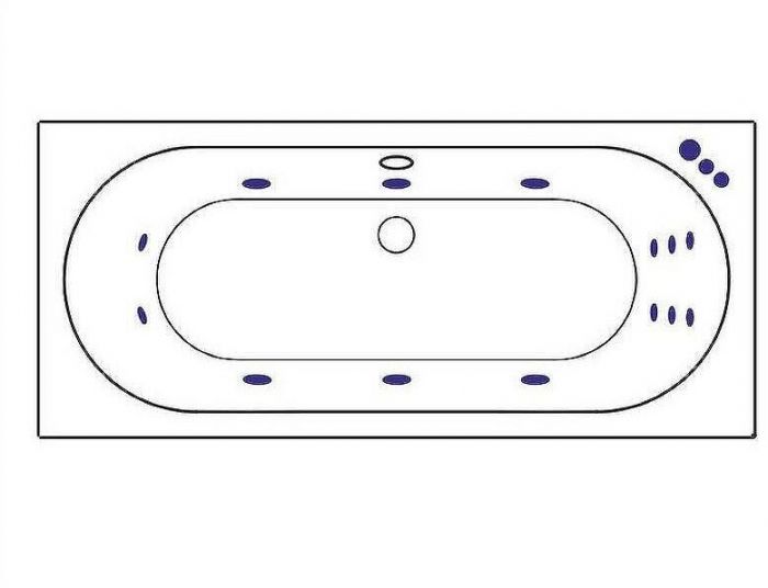 Акриловая ванна Excellent Oceana 170x75 WAEX.OCE17.SMART.CR с гидромассажем