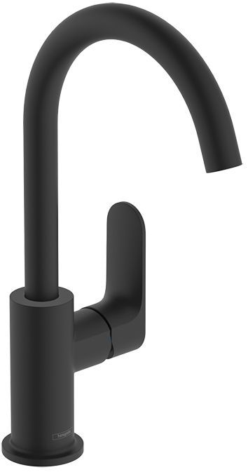 Hansgrohe Rebris S Смеситель для раковины 210, на 1 отв., с поворотным изливом, с донным клапаном, цвет: черный матовый