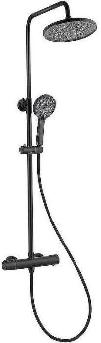 Душевая система beWash BV1TMSS6120 с термостатом Черная матовая