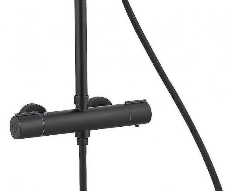 Душевая система beWash BV1TMSS6120 с термостатом Черная матовая