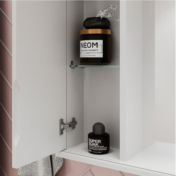 Зеркало со шкафом Volna Adel 60 L zsADEL60.L-01 с подсветкой Белое