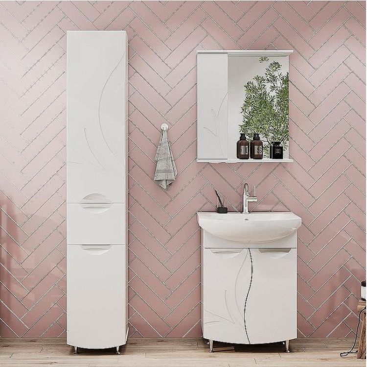 Зеркало со шкафом Volna Adel 60 L zsADEL60.L-01 с подсветкой Белое