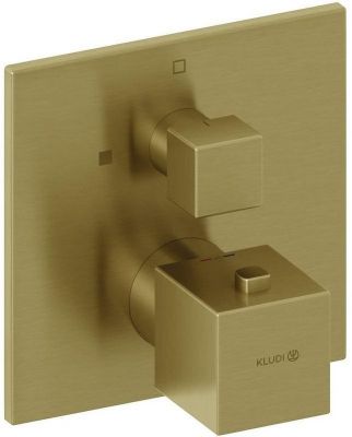 Смеситель для душа Kludi Decus 54885N075 с термостатом Золото брашированное