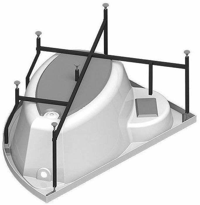 Акриловая ванна Radomir Vannesa Алари 168x120 R 2-76-2-2-0-218 с гидромассажем Баланс Хром