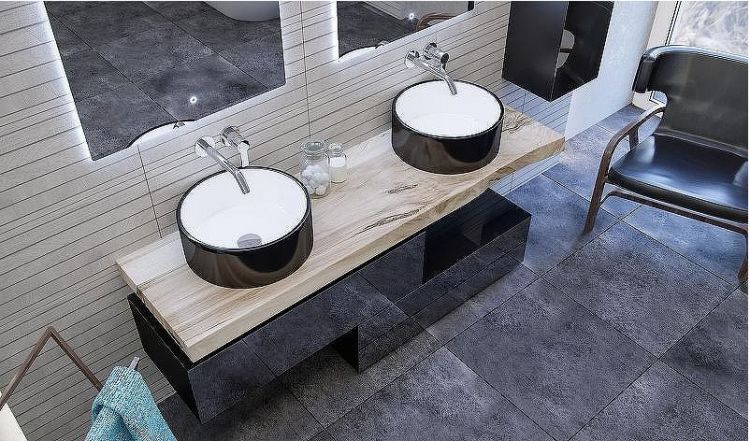 Тумба Velvex Felay 95 tpFEL.95-44.213 подвесная Черная глянцевая