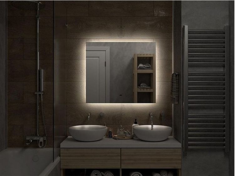 Зеркало Misty Нембус 80 НЕМ-02-80/70-14 с подсветкой с бесконтактным выключателем и подогревом