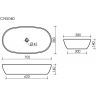 Умывальник CERAMICANOVA Element чаша накладная овальная 700x375x140 мм CN5040