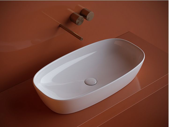 Умывальник CERAMICANOVA Element чаша накладная овальная 700x375x140 мм CN5040