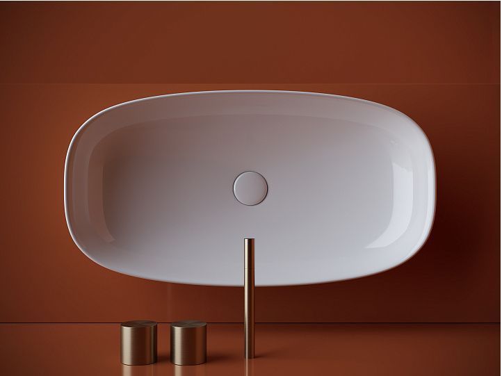 Умывальник CERAMICANOVA Element чаша накладная овальная 700x375x140 мм CN5040