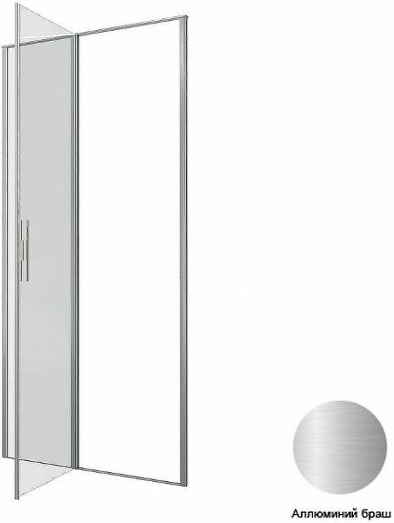 Душевая дверь Allen Brau Priority 100 3.31029.BA профиль Серебро браш стекло прозрачное