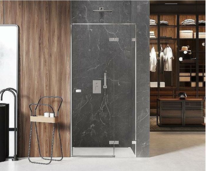 Душевая дверь New Trendy Avexa Chrome 100 R EXK-1446 профиль Хром стекло прозрачное