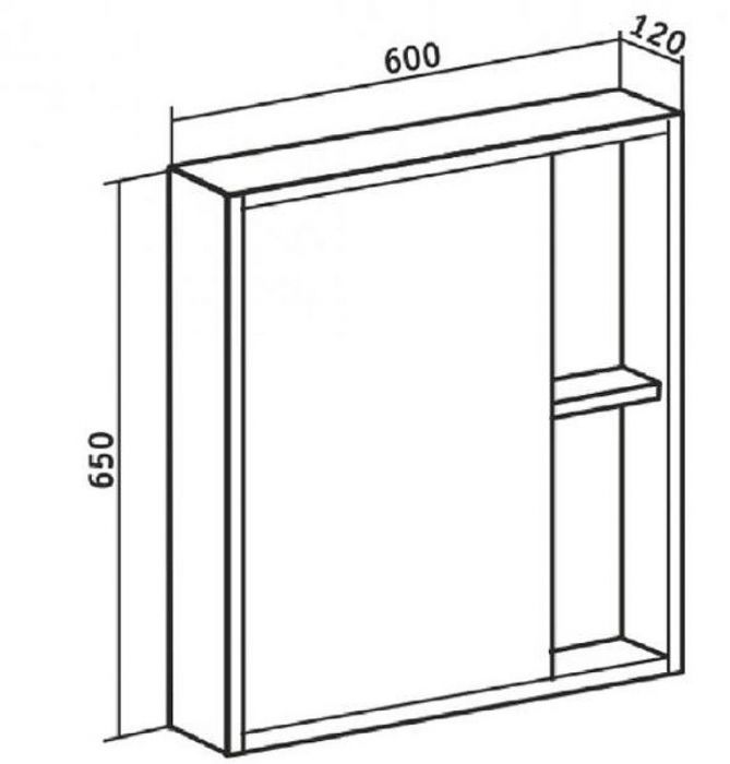 Зеркальный шкаф Runo Эко 60 УТ000001834 Лиственница