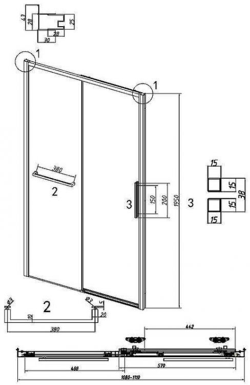 Душевая дверь Grossman Style 110 100.K33.05.110.21.10 профиль Черный матовый стекло тонированное Душевая дверь Grossman Style 110 100.K33.05.110.21.10 профиль Черный матовый стекло тонированное