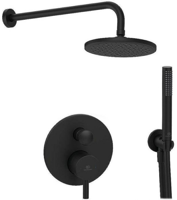 Душевая система Ideal Standard Ceraline  BD192XG Черная матовая