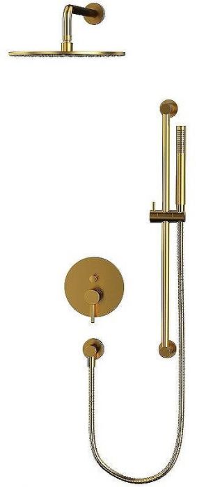 Душевая система Whitecross Y brushed gold YSET05GLB Брашированное золото