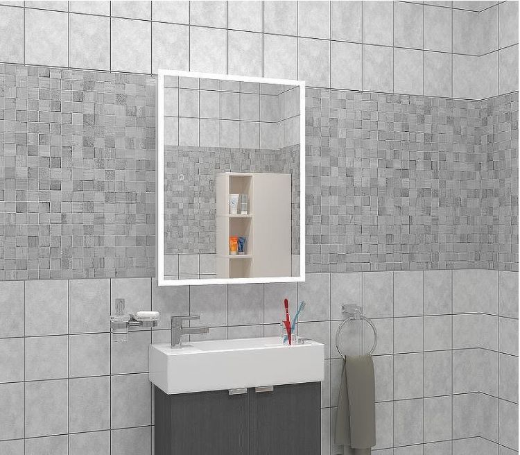 Зеркальный шкаф Континент Reflex LED 60 МВК025 с подсветкой Белый