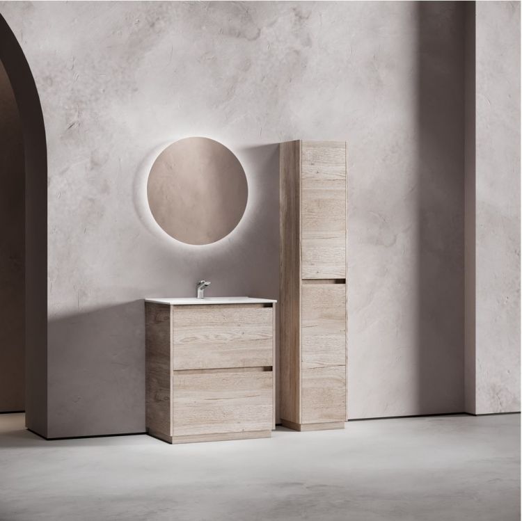 Тумба напольная под раковину SANCOS Libra Floor, дуб галифакс натуральный 690х450х840 мм, LB70FEG