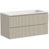 Тумба подвесная SANCOS Snob T, Beige Soft 995х445х500, под столешницу с отверстием под смеситель, цвет Black Sky, SNT100CE