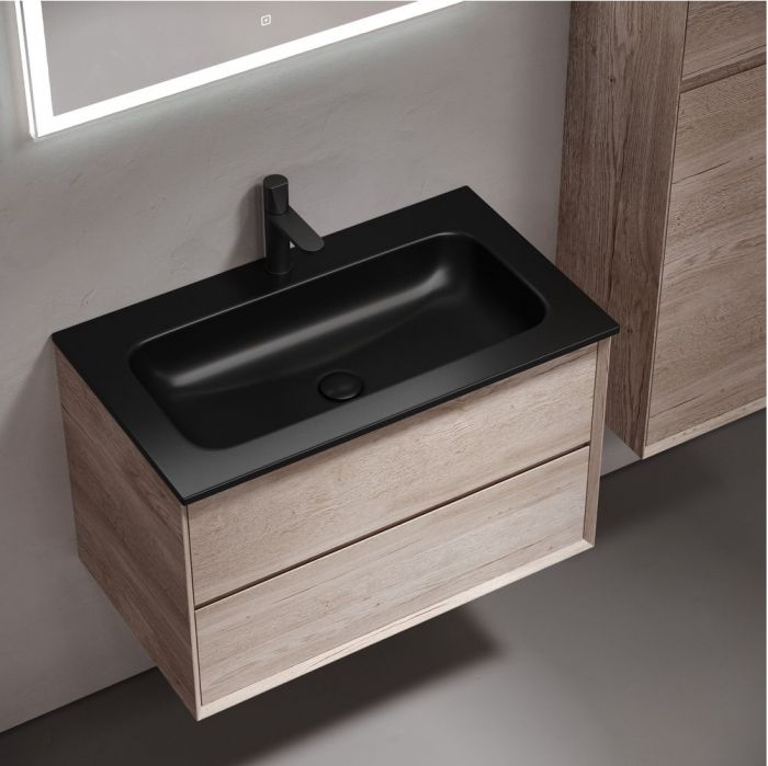 Тумба подвесная SANCOS под раковину Marmi 2.0, дуб галифакс натуральный 790х445х520, MR2.080EG