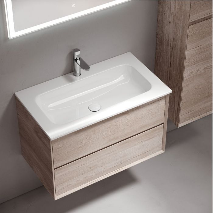 Тумба подвесная SANCOS под раковину Marmi 2.0, дуб галифакс натуральный 790х445х520, MR2.080EG