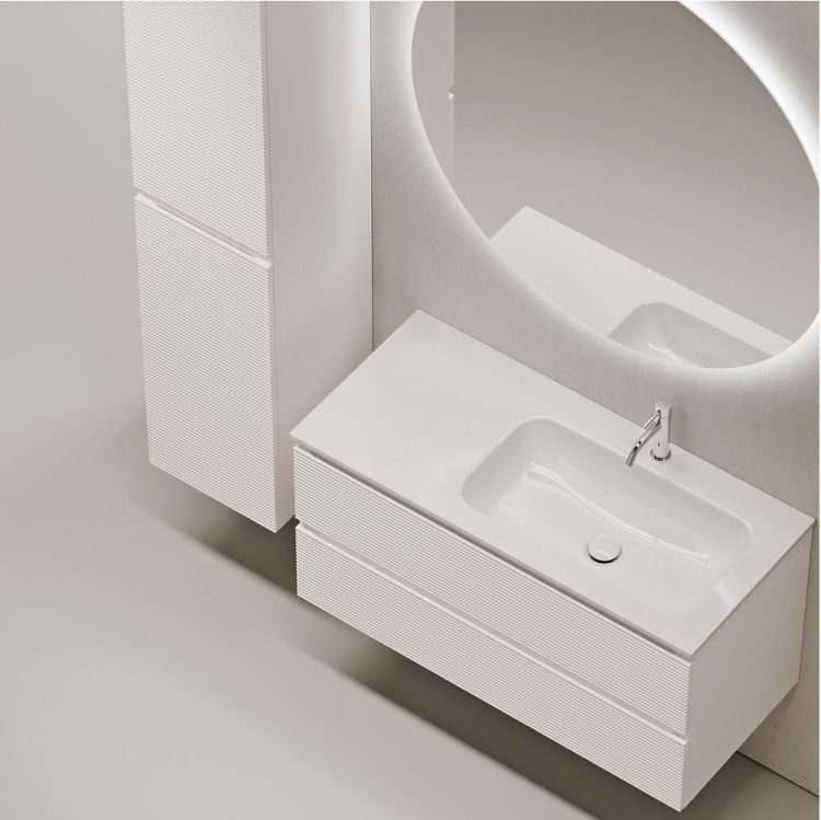 Тумба подвесная SANCOS под раковину правая Folk, Bianco 995х445х500, FL100RW