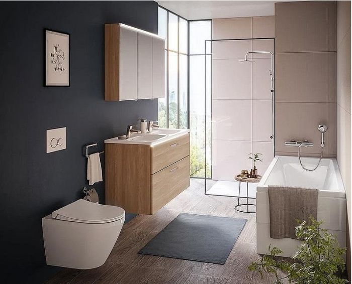 Комплект унитаза с инсталляцией Vitra Integra Square 9856B003-7206 с сиденьем Микролифт и клавишей смыва Хром матовый