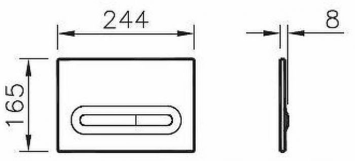 Комплект унитаза с инсталляцией Vitra Integra Square 9856B003-7206 с сиденьем Микролифт и клавишей смыва Хром матовый