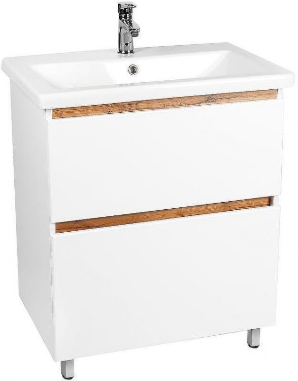 Тумба под раковину VIANT Мальта 70 VMAL70CO-T2Y Белая Дуб Вотан