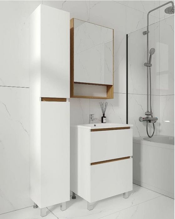 Тумба под раковину VIANT Мальта 70 VMAL70CO-T2Y Белая Дуб Вотан