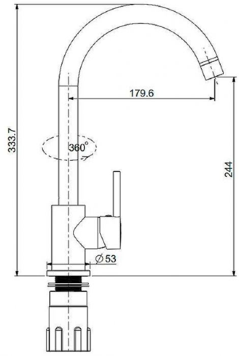 Смеситель для кухни Splenka S201.40.05 Сатин