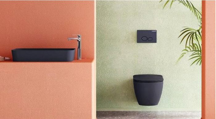 Унитаз биде Creavit Free FE320-00SM00E-0000 подвесной Черный матовый без сиденья