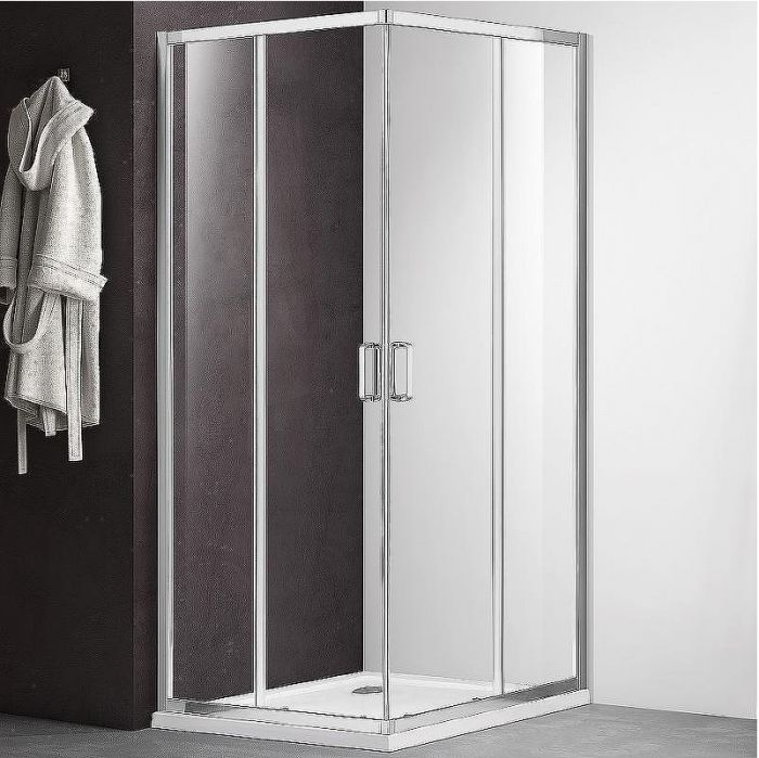 Душевой уголок Aquatek 90х90 AQ ARI KV 09020CH профиль Хром стекло прозрачное