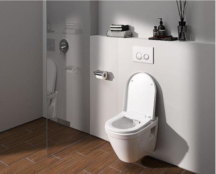 Комплект унитаза с инсталляцией Vitra S50 Rim-Ex 9003B003-7201 с сиденьем Микролифт и клавишей смыва Хром глянцевый