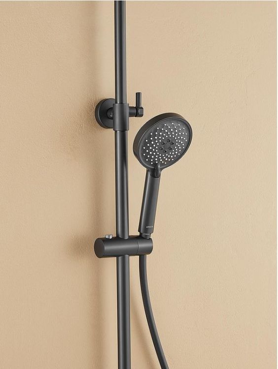 Душевая система Arrow AD3336SHMB с термостатом цвет Черный матовый