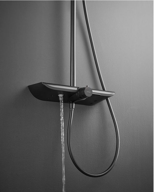 Душевая система Arrow AD3336SHMB с термостатом цвет Черный матовый
