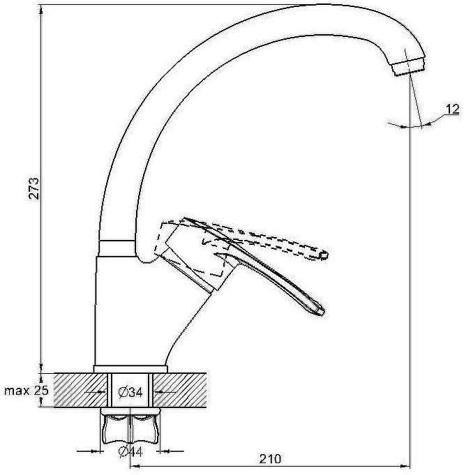 Смеситель для кухни G-Lauf 9G4-A181KW Белый