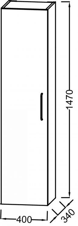 Шкаф-пенал 40 см Jacob Delafon Odeon Rive Gauche EB2570G-R5-M49, белый матовый