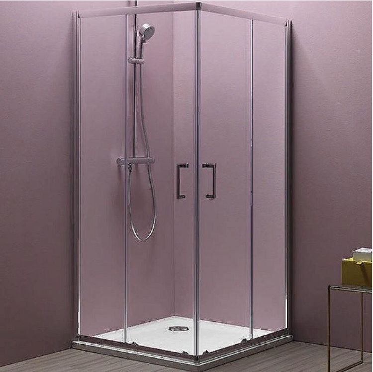 Душевой уголок Kolpa San Eco Quat TKK 90x90 538560 профиль Хром стекло прозрачное